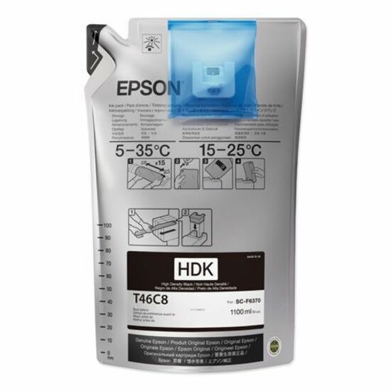 Epson T46C, 6 x 1000 mL High Density Black UltraChrome DS Ink Packs