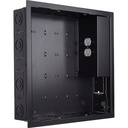 Chief Proximity In-Wall Storage Box with 2 Receptacle Filter & Surge - For Flat Panel Mount - Black