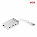 TRENDnet 3-Port USB 3.0 Hub with 10/100/1000 Mbps Gigabit Ethernet Adapter (3 USB 3.0 Ports; a RJ45 Gigabit Ethernet Port); Support XP; Vista; Windows 7; 8; 8.1; 10; Mac OS 10.6-10.9; Nintendo Switch; TU3-ETGH3