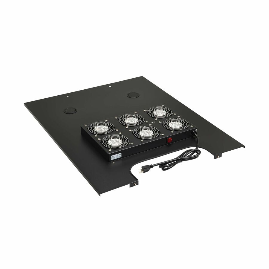 Eaton Tripp Lite Series SmartRack Roof-Mounted Fan Panel for Wide Rack Enclosure Cabinets - 6 120V Fans, 630 CFM, 5-15P Plug