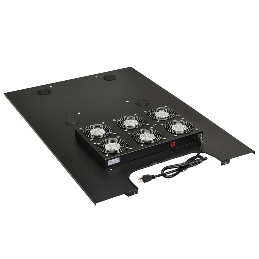 Eaton Tripp Lite Series SmartRack Roof-Mounted Fan Panel for Deep and Wide Rack Enclosure Cabinets - 6 120V Fans, 630 CFM, 5-15P Plug