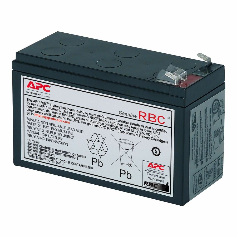 APC Replacement Battery Cartridge for Back-UPS, 12V 9Ah lead-acid battery, 2-year repair or replace warranty