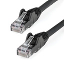 StarTech 6in CAT6 Ethernet Cable - Black Snagless Gigabit - 100W PoE UTP 250Mhz Category 6 Patch Cord UL Certified Wiring/TIA