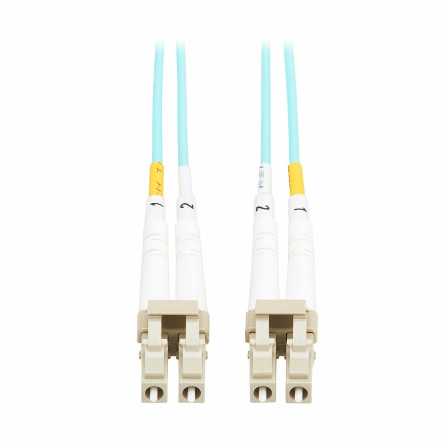 Eaton Tripp Lite Series 10Gb Duplex Multimode 50/125 OM3 OFNP Fiber Patch Cable (LC/LC) - Aqua, 5 m (16.4 ft.), TAA