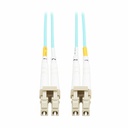 Eaton Tripp Lite Series 10Gb Duplex Multimode 50/125 OM3 OFNP Fiber Patch Cable (LC/LC) - Aqua, 5 m (16.4 ft.), TAA
