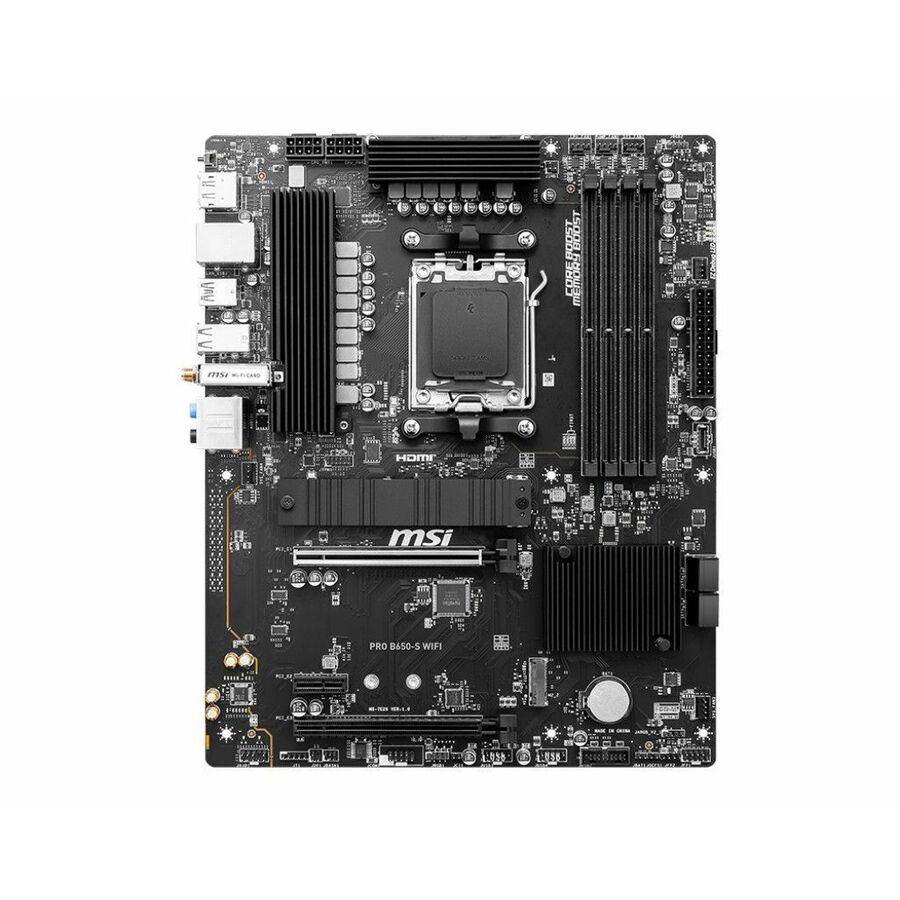 MSI PRO B650-S WIFI Desktop Motherboard - AMD B650 Chipset - Socket AM5 - ATX