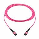 Eaton Tripp Lite Series 100G Multimode 50/125 OM4 Fiber Optic Cable (12F MTP/MPO-PC F/F), OFNP, Magenta, 3 m (9.8 ft.), TAA