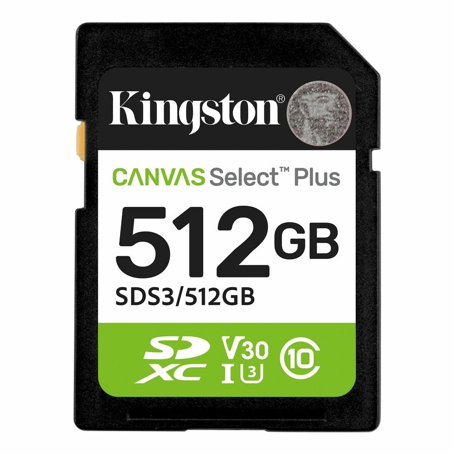 Kingston Canvas Select Plus 512 GB Class 10/UHS-I (U3) V10 SDXC - 1