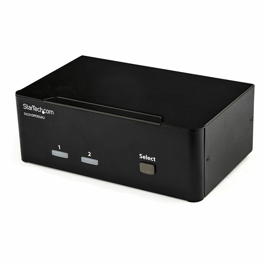 StarTech 2 Port DisplayPort Dual-Monitor KVM Switch, DisplayPort KVM, 4K 60 Hz, TAA