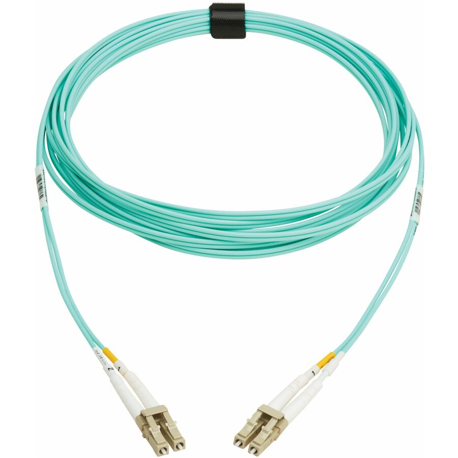 Eaton Tripp Lite Series 10Gb/40Gb/100Gb Duplex Multimode 50/125 OM4 LSZH Fiber Patch Cable (LC/LC), Aqua, 10M (32.8 ft.), TAA