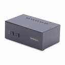 StarTech 2-Port Dual-Monitor DisplayPort KVM Switch, 4K 60Hz, 2x USB 5Gbps Ports, Hotkey/Push-Button Switching, TAA Compliant