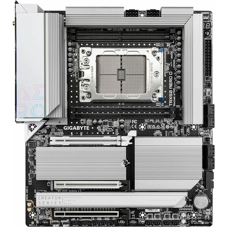 GIGABYTE Ultra Durable TRX50 AERO D Desktop Motherboard - AMD TRX50 Chipset - Socket sTR5 - Extended ATX