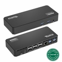 Plugable 12-in-1 USB C Triple Monitor Docking Station, Triple 4K Displays with 3X HDMI or 3X DisplayPort
