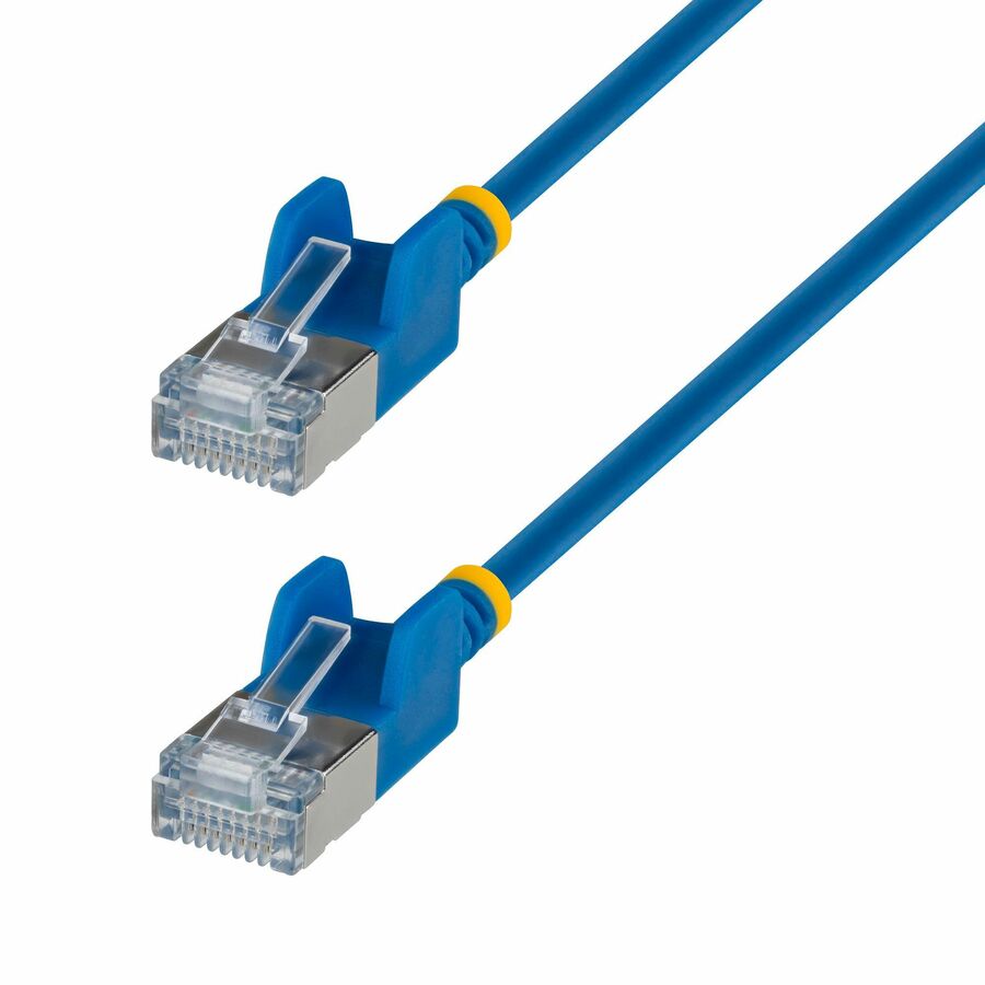 StarTech 10ft Blue Ultra Slim CAT6a Ethernet Cable, Snagless, FTP Bare Copper Wire, 34AWG Slim RJ45 Patch Cord