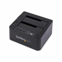 StarTech Standalone Hard Drive Duplicator, External Dual Bay HDD/SSD Cloner/Copier, USB 3.1 to SATA Drive Docking Station, Disk Cloner
