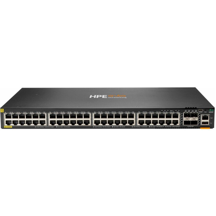 Aruba Networking 6300F 48p 10M/100M/1G Class4 PoE 4p SFP56 50G TAA Switch