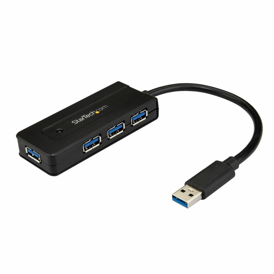 StarTech 4 Port USB 3.0 Hub SuperSpeed 5Gbps w/ Fast Charge - Portable USB 3.2 Gen 1 (5Gbps) Type-A Laptop/Desktop Hub - USB Bus/Self Powered