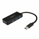 StarTech 4 Port USB 3.0 Hub SuperSpeed 5Gbps w/ Fast Charge - Portable USB 3.2 Gen 1 (5Gbps) Type-A Laptop/Desktop Hub - USB Bus/Self Powered