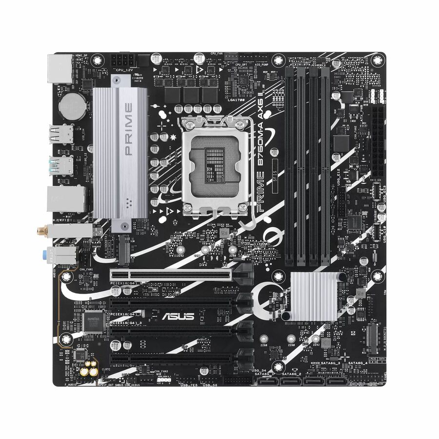 Asus Prime B760M-A AX6 II Desktop Motherboard - Intel B760 Chipset - Socket LGA-1700 - Micro ATX