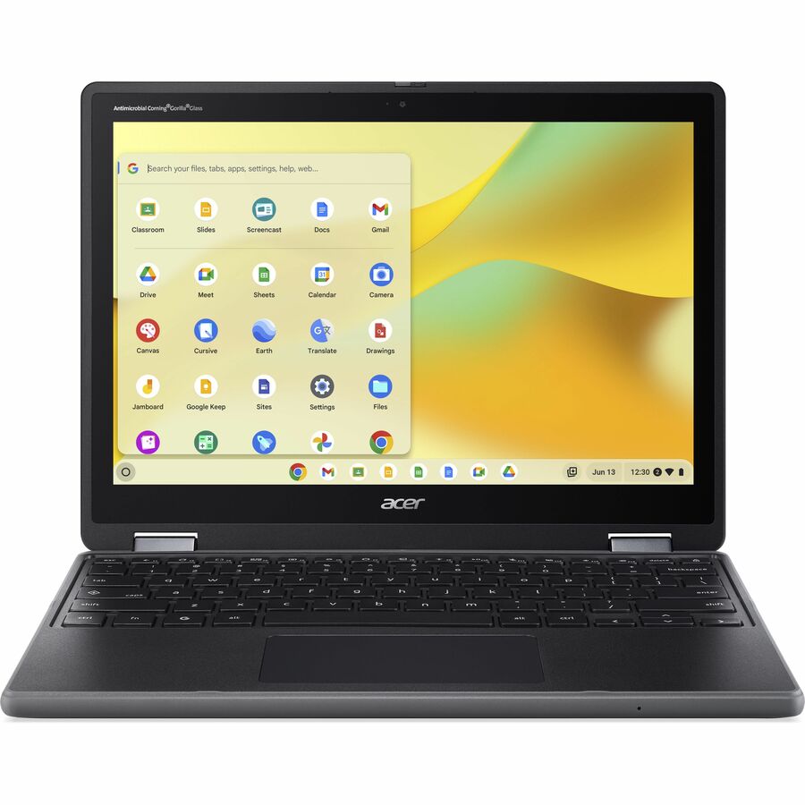 Acer Chromebook Spin 512 R857T R857T-C2P6 12.2" Touchscreen Convertible 2 in 1 Chromebook - WUXGA - 60 Hz - Intel N-Series N150 - 8 GB - 64 GB Flash Memory - English (US) Keyboard - Black