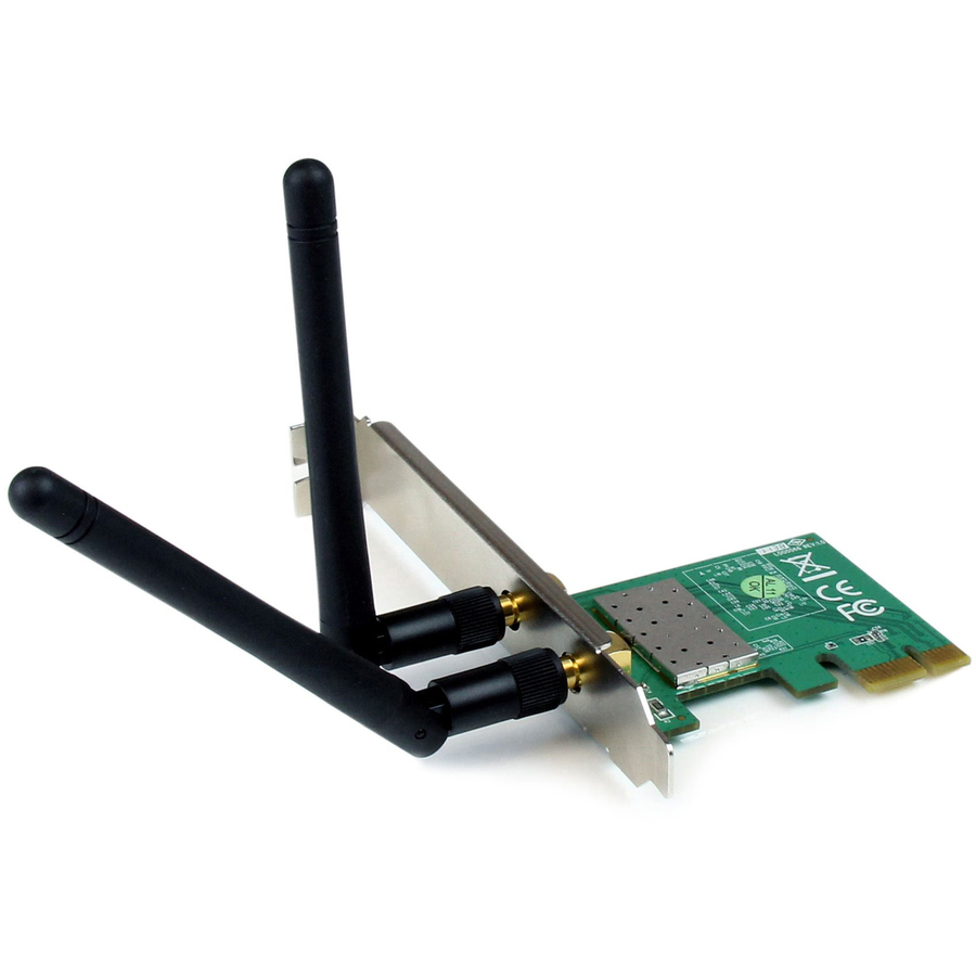StarTech PCI Express Wireless N Adapter, 300 Mbps PCIe 802.11 b/g/n Network Adapter Card - 2T2R 2.2 dBi, TAA