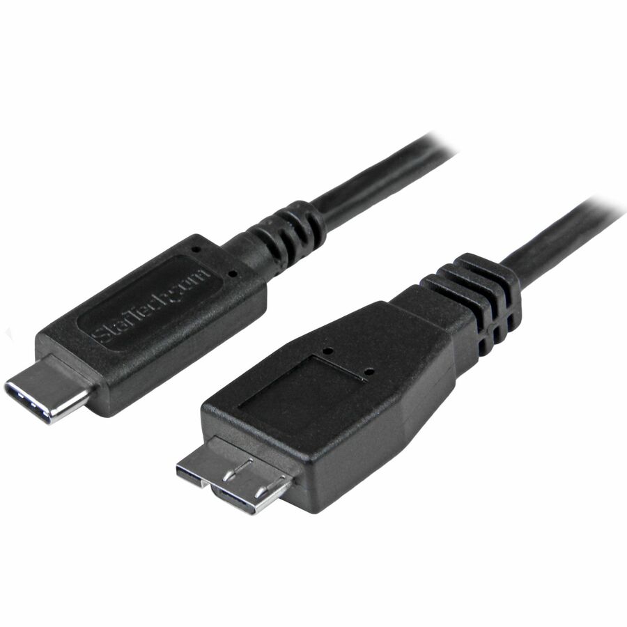StarTech 3.3ft (1m) USB-C to Micro USB-B Cable, USB 10Gbps, Data Cord, 3A, USB C to Micro-B Data Transfer Cable