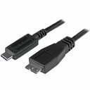 StarTech 3.3ft (1m) USB-C to Micro USB-B Cable, USB 10Gbps, Data Cord, 3A, USB C to Micro-B Data Transfer Cable