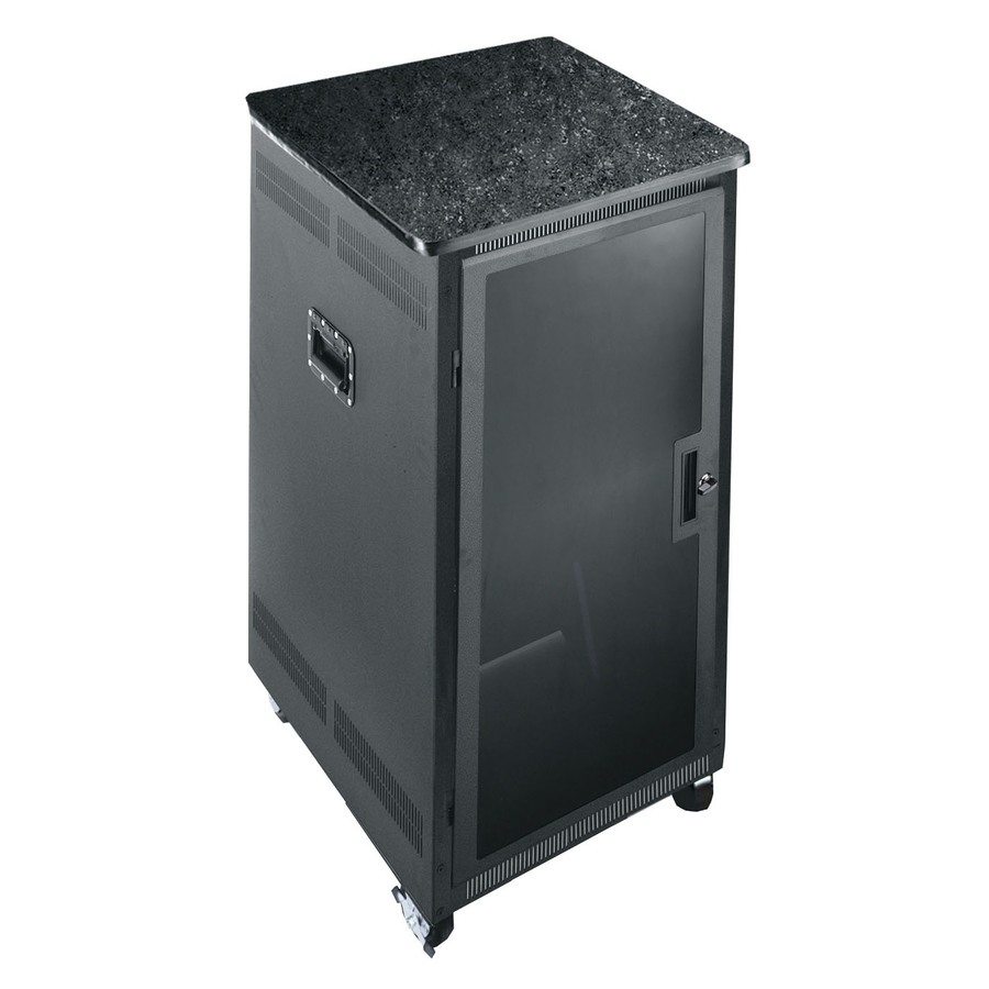 Middle Atlantic PTRK 21RU Portable Rolling 4-Post Server Rack Cabinet - 26in Depth Data Rack Cabinet