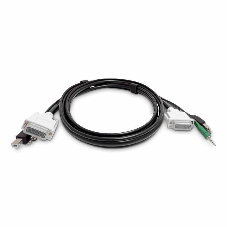 StarTech 6ft (1.8m) DVI KVM Cable, USB 2.0, 3.5mm Audio, Universally Compatible Combo Cable for KVM Switches, TAA