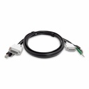 StarTech 6ft (1.8m) DVI KVM Cable, USB 2.0, 3.5mm Audio, Universally Compatible Combo Cable for KVM Switches, TAA
