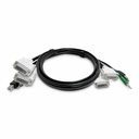 StarTech 10ft (3m) Dual-DVI KVM Cable, USB 2.0, 3.5mm Audio, Universally Compatible Combo Cable for KVM Switches, TAA