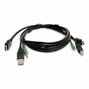 StarTech 10ft (3m) HDMI KVM Cable, USB 2.0, 3.5mm Audio, Universally Compatible Combo Cable for KVM Switches