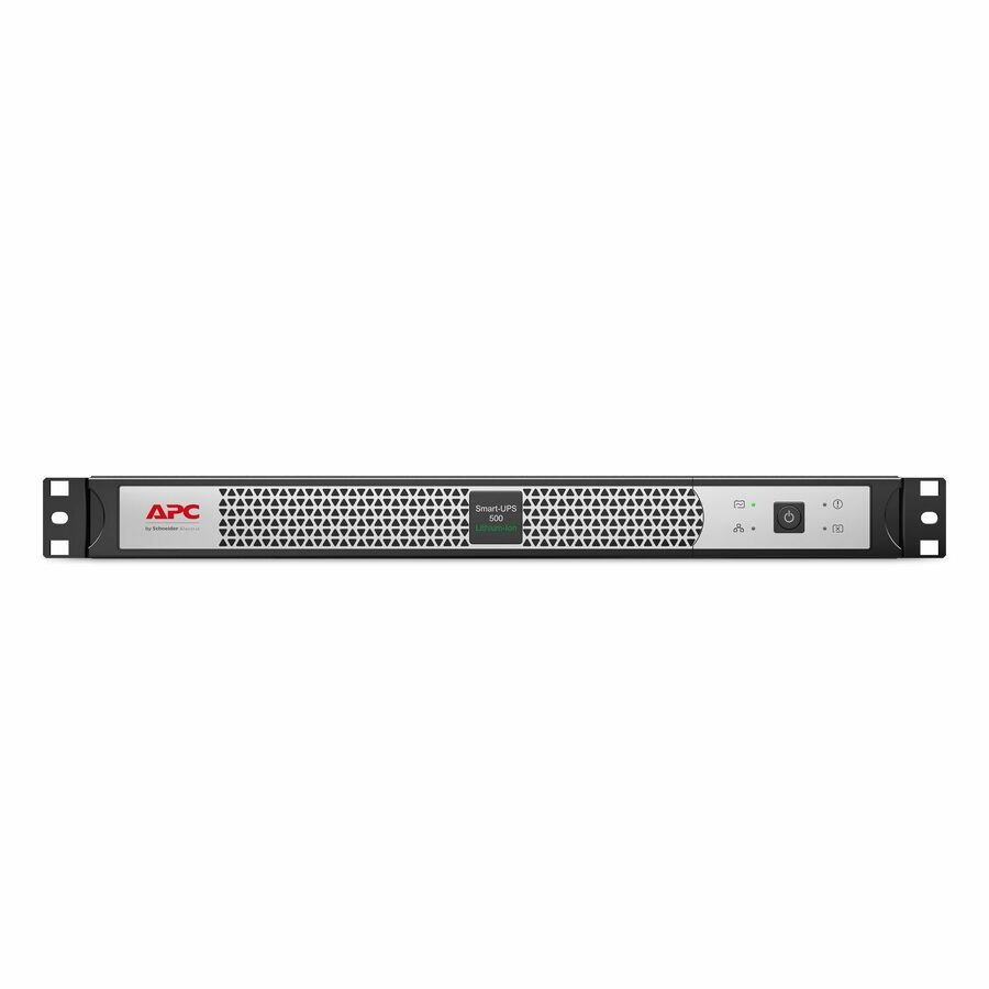 APC Smart-UPS, Line Interactive, 500VA, Lithium-ion, Rackmount 1U, 120V, 4x NEMA 5-15R outlets, Network Card, Short Depth