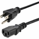 StarTech 10ft (3m) Computer Power Cord, NEMA 5-15P to C13, 10A 125V, 18AWG, Black Replacement AC PC Power Cord, TV/Monitor Power Cable