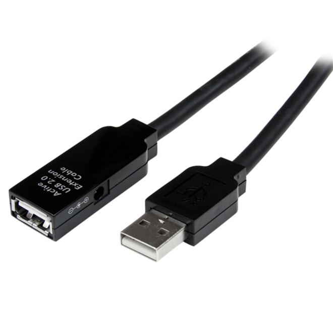 StarTech 15m USB 2.0 Active Extension Cable, M/F, TAA
