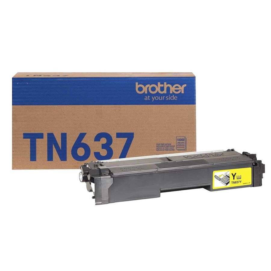 Brother TN637Y Original Ultra High Yield Laser Toner Cartridge - Yellow - 1 Each