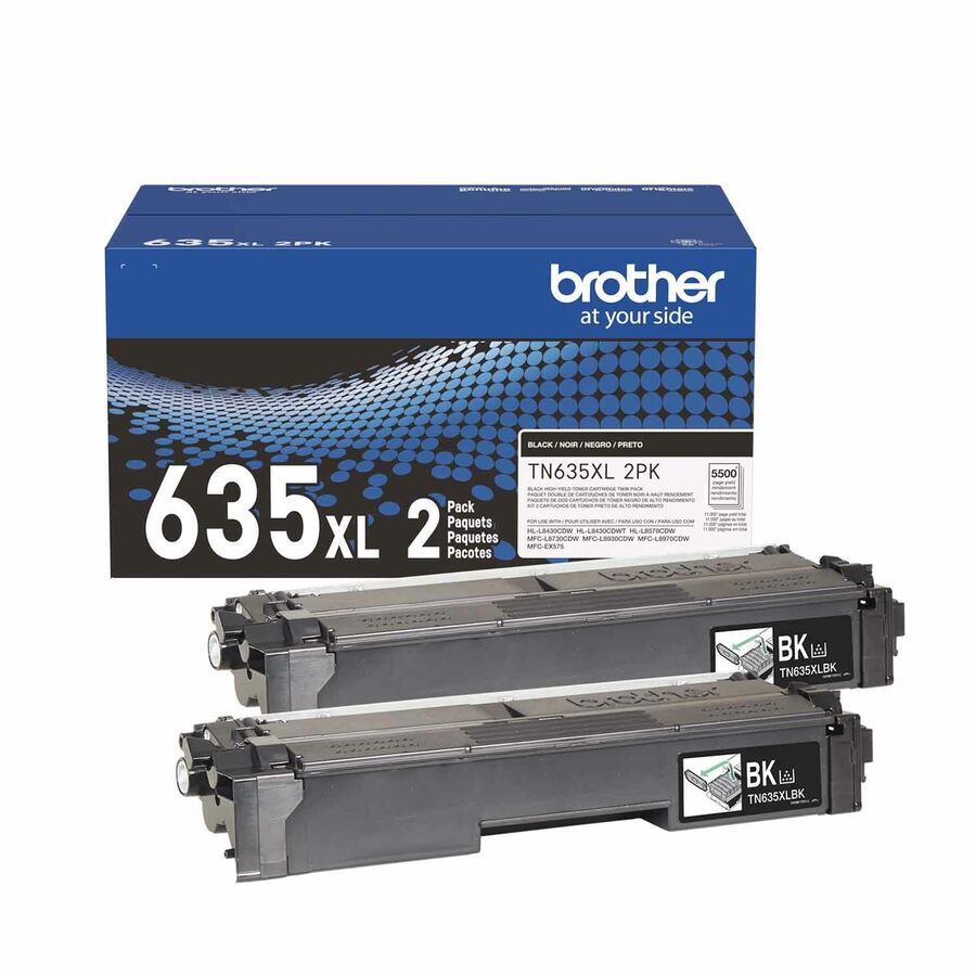 Brother TN635XL2PK Original High Yield Laser Toner Cartridge - Twin-pack - Black - 2 / Pack