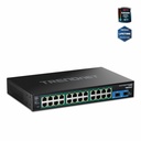 TRENDnet 26-Port Hardened Industrial Gigabit PoE+ Rackmount Switch