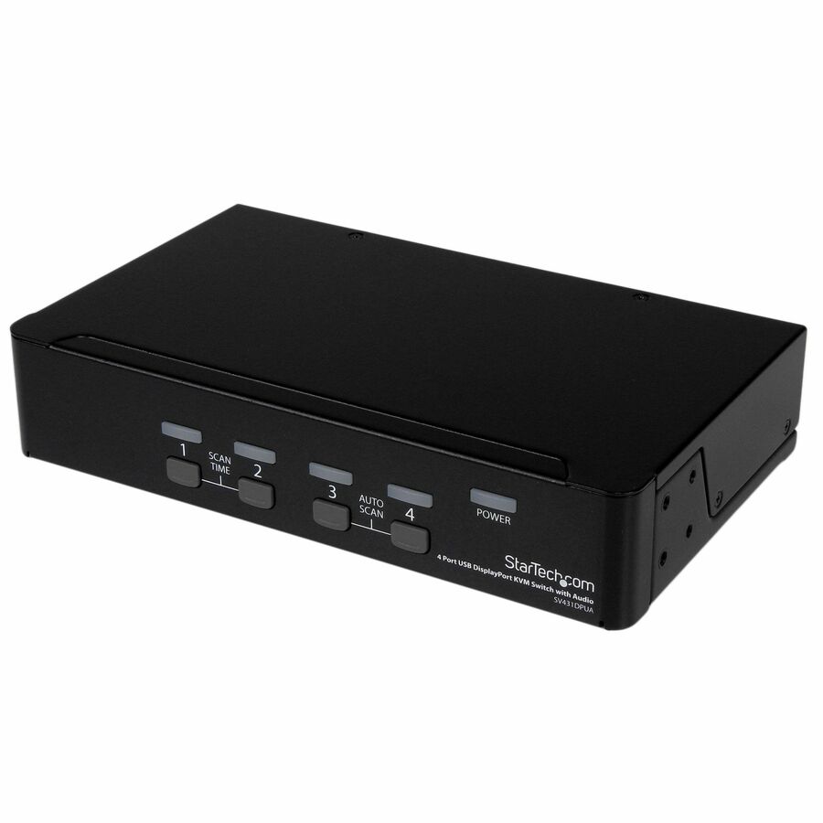 StarTech 4 Port USB DisplayPort KVM Switch with Audio, TAA