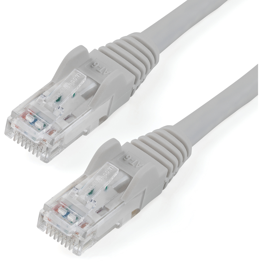 StarTech 25ft CAT6 Ethernet Cable - Gray Snagless Gigabit - 100W PoE UTP 250Mhz Category 6 Patch Cord UL Certified Wiring/TIA