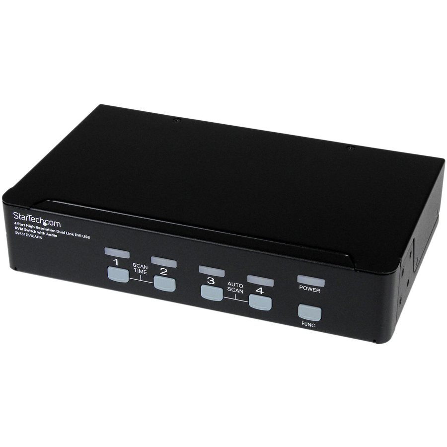 StarTech 4 Port High Resolution USB DVI Dual Link KVM Switch with Audio