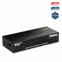 TRENDnet 8-Port Mini Gigabit Switch, TEG-S80g, GREENnet Technology, NDAA + TAA Compliant, Desktop Metal Ethernet Network Switch, 8 x Gigabit Ports, Fanless, Lifetime Protection, Black