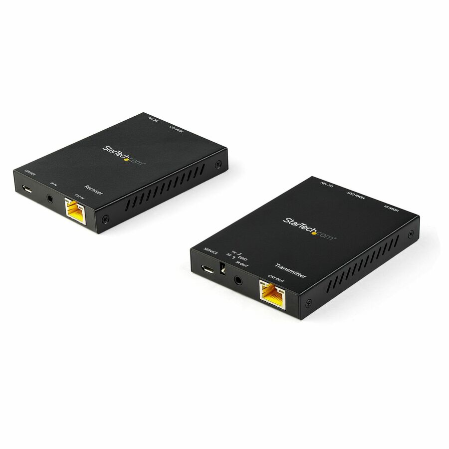 StarTech HDMI over CAT6 extender kit - Supports UHD - Resolutions up to 4K 60Hz - Supports HDR and 4:4:4 chroma subsampling - Extended HDMI signal at up to 165 ft. (50 m) - Use existing CAT6 cable infrastructure with a direct connection to the converter to extend your HDMI signal - HDCP 2.2 compliant