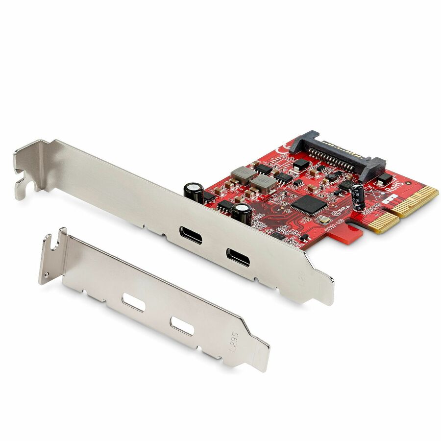 StarTech 2-Port USB 3.2 Gen 2 PCIe Card, USB-C 10Gbps PCI Express 3.0 x4 Controller, USB Type-C, Data Only, Windows/macOS/Linux, TAA
