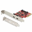 StarTech 2-Port USB 3.2 Gen 2 PCIe Card, USB-C 10Gbps PCI Express 3.0 x4 Controller, USB Type-C, Data Only, Windows/macOS/Linux, TAA