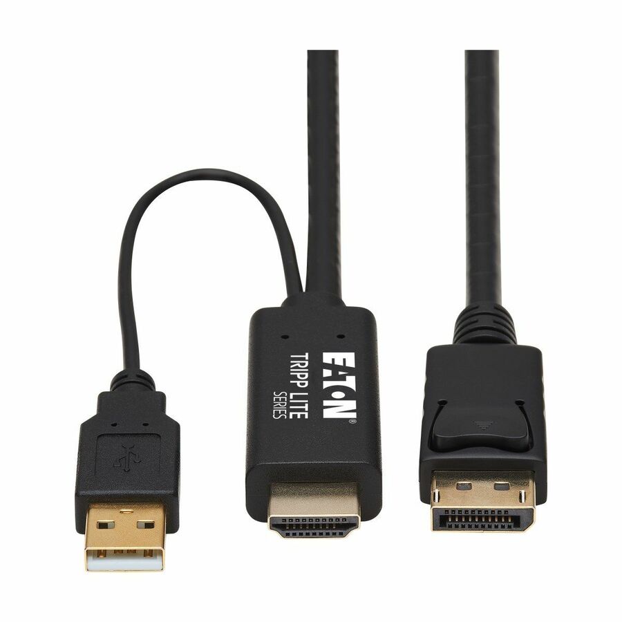 Eaton Tripp Lite Series HDMI to DisplayPort Active Adapter Cable (M/M) - 4K, USB Power, Black, 1 m (3.3 ft.)