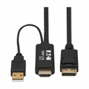 Eaton Tripp Lite Series HDMI to DisplayPort Active Adapter Cable (M/M) - 4K, USB Power, Black, 1 m (3.3 ft.)