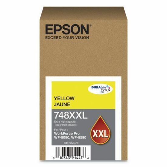 Epson 748 Original Extra High Yield Inkjet Ink Cartridge - Yellow - 1 Pack