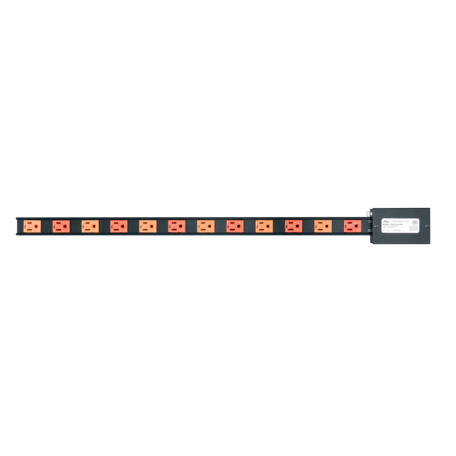 Middle Atlantic Select PDT Low Profile Vertical Power Strip with Dual Circuit - 15 Amp - 12 Outlet - Hardwired