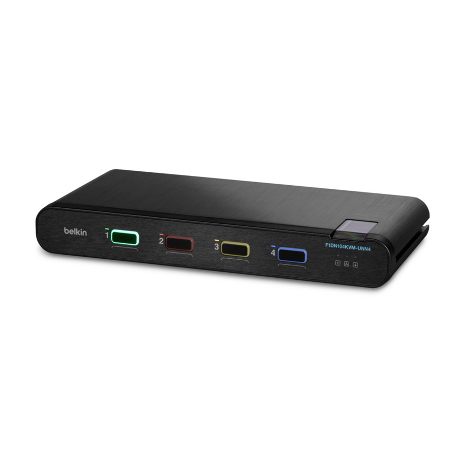 Belkin Universal 2nd Gen Secure KVM Switch, 4-Port Single Head No CAC